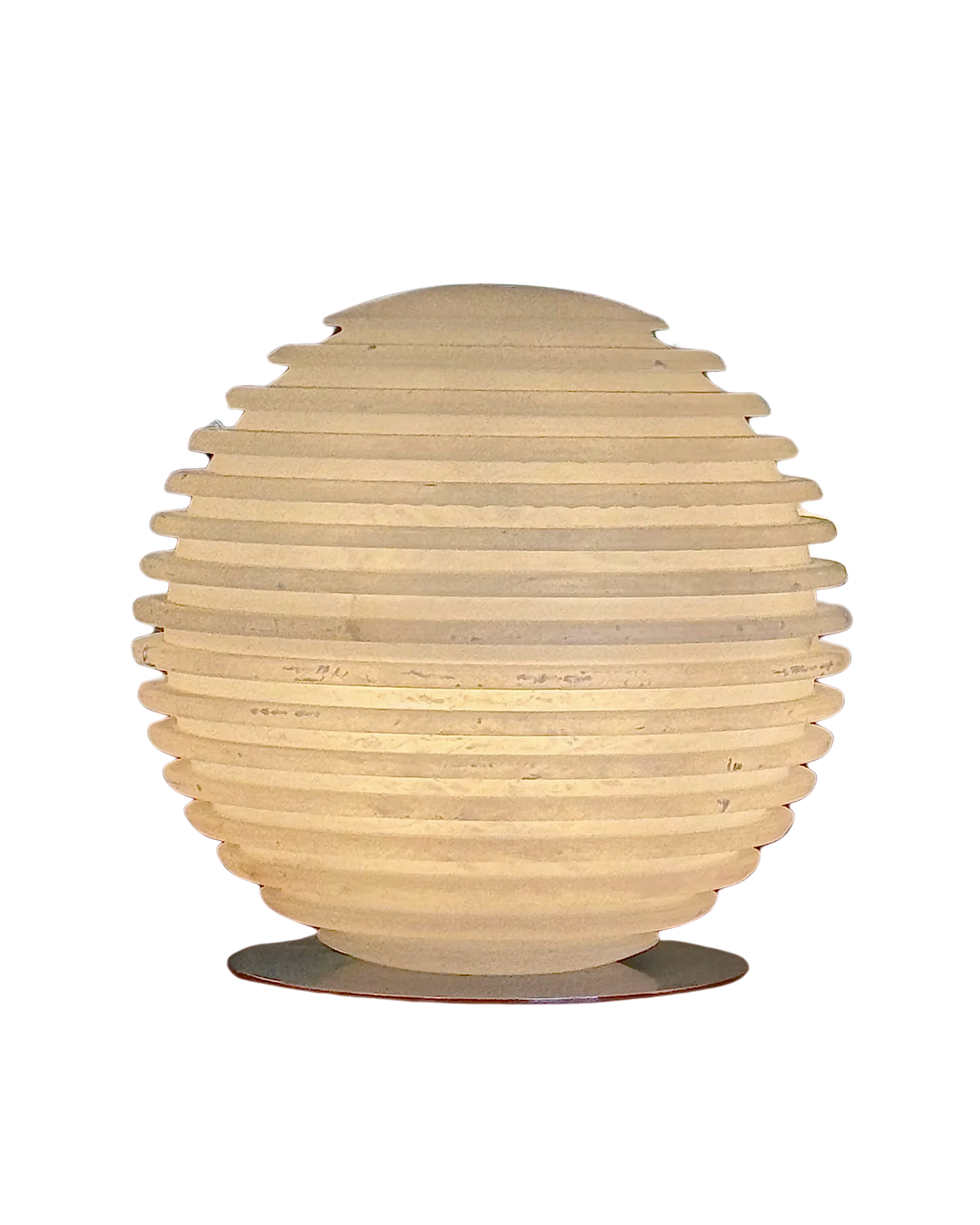 ALABASTER GLOBE LAMP w. CHROME BASE
