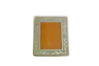 ART DECO PICTURE FRAME w. ETCHED LEAF MOTIF