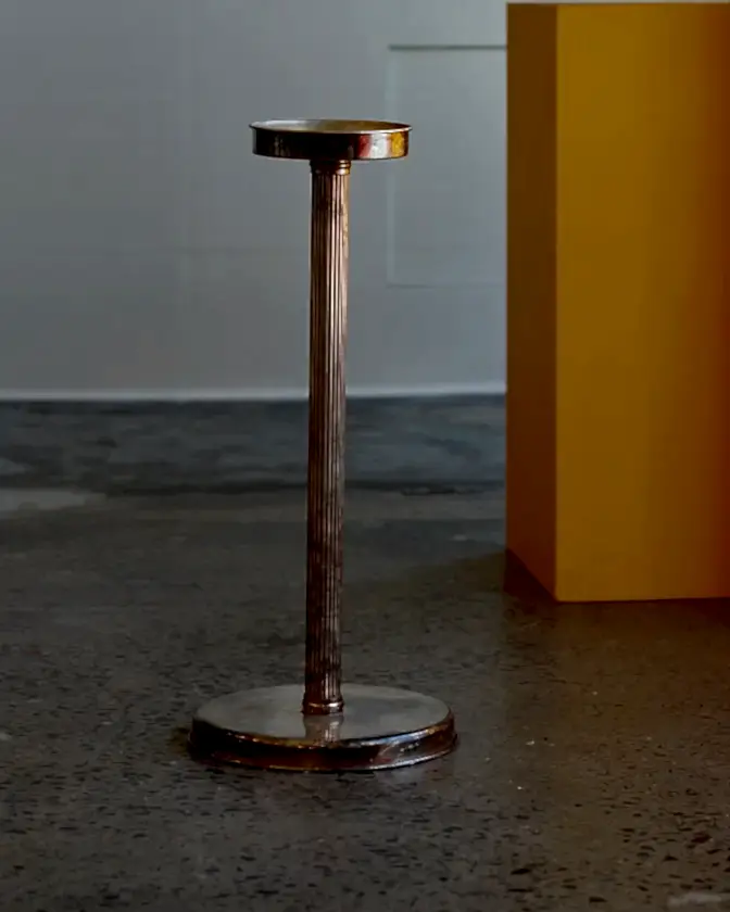 ART DECO CHROME PEDESTAL