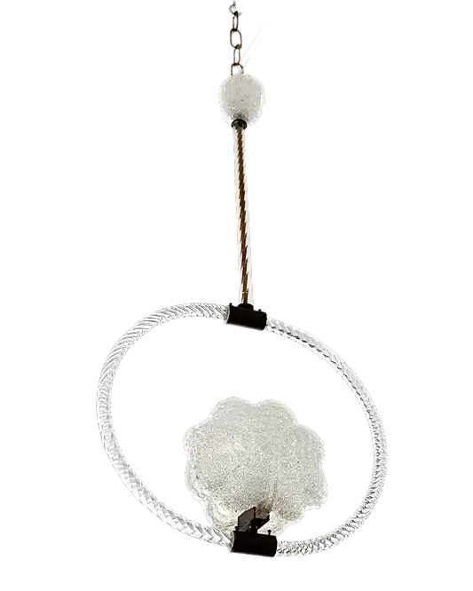 ART DECO MURANO LEAF PENDANT
