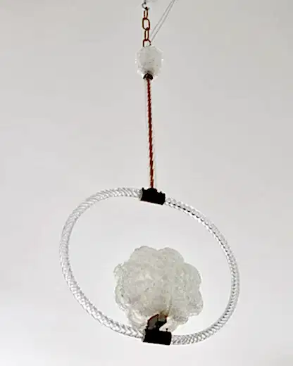ART DECO MURANO LEAF PENDANT
