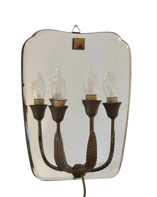 BRONZE MIRROR SCONCE