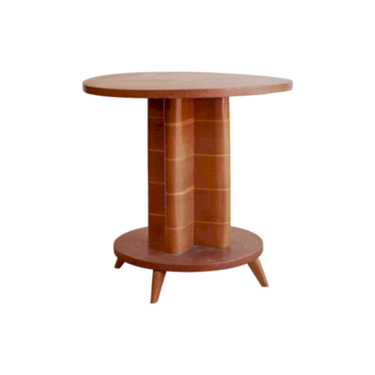 ART DECO CROSS BASE SIDE TABLE