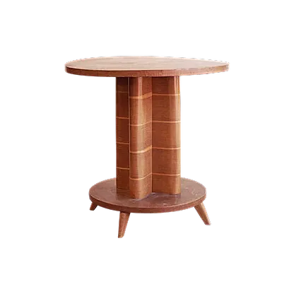 ART DECO CROSS BASE SIDE TABLE