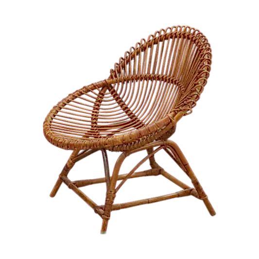 BENT BAMBOO RATTAN BOHEMIAN FRENCH RIVIERA LOUNGE CHAIRS