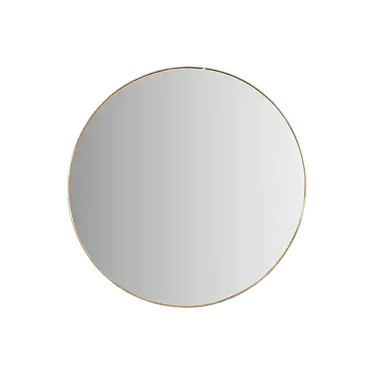 BRASS FRAMED ROUND MIRROR