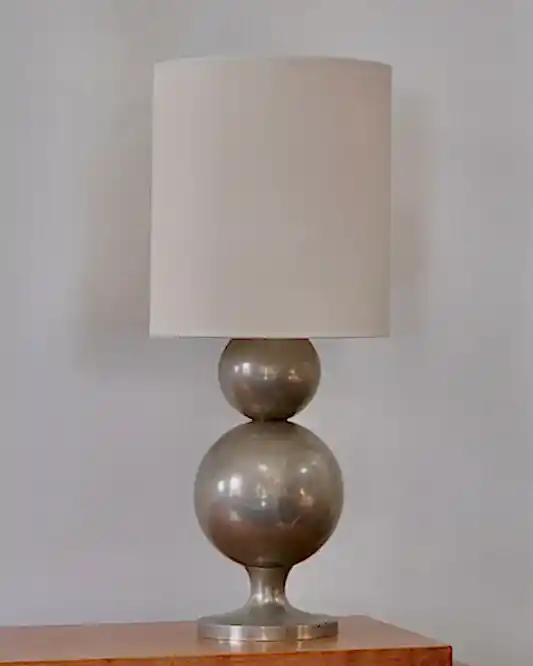ART DECO SILVER PLATED LAMP