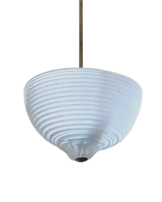 ART DECO TIRED PERCOLE BAROVIER MURANO GLASS SWIRL PENDANT