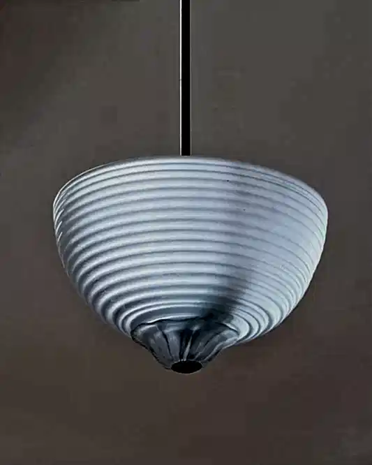 ART DECO TIRED PERCOLE BAROVIER MURANO GLASS SWIRL PENDANT