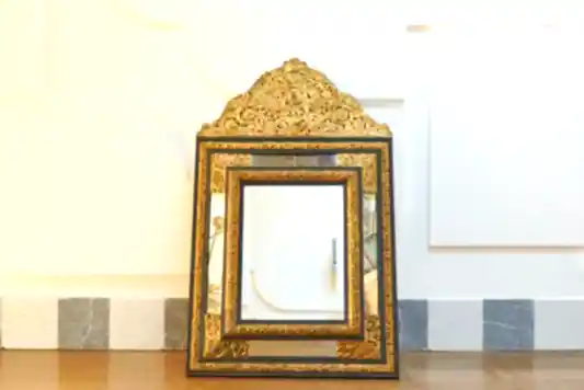 BLACK EBONIZED GOLD MIRROR