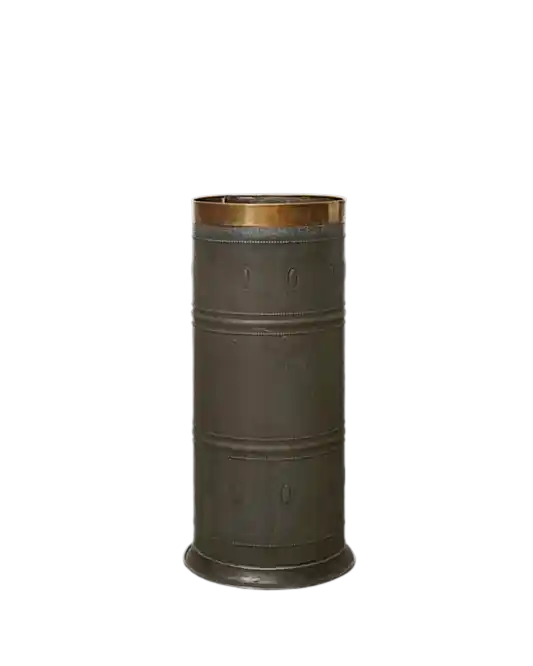 ART NOUVEAU METAL & BRASS UMBRELLA STAND