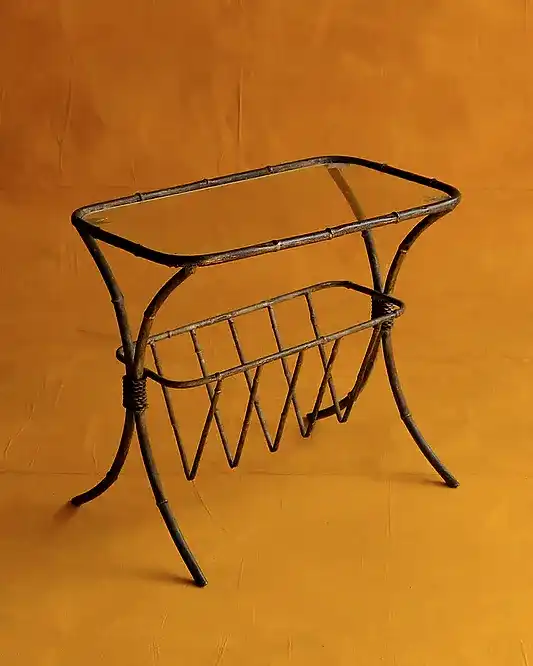 WROUGHT IRON MAGAZINE RACK