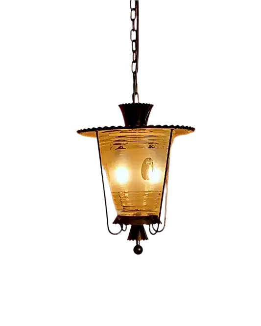 BRASS & MURANO GLASS CEILING LAMP