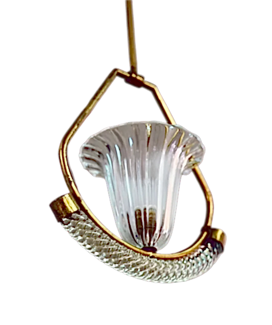 BRASS MURANO GLASS PENDANT