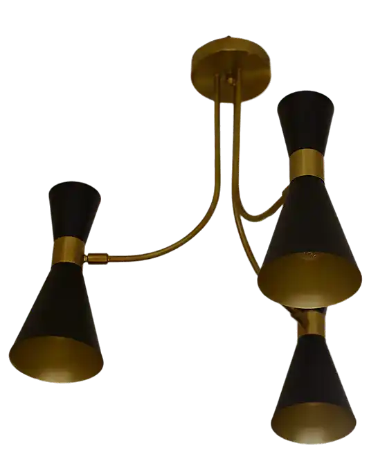 BLACK 3 ARMED DIABOLO CEILING LIGHT