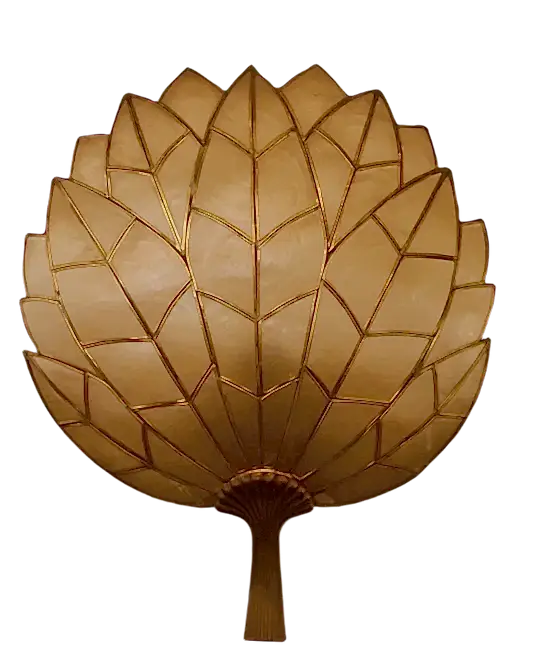 ART DECO LEAF LEADED SCONCES