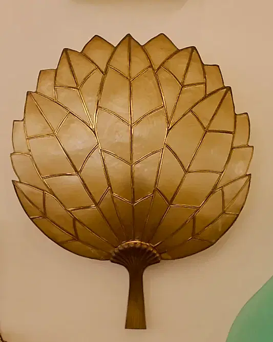 ART DECO LEAF LEADED SCONCES