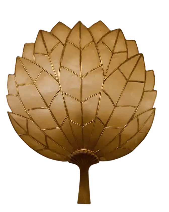 ART DECO LEAF LEADED SCONCES