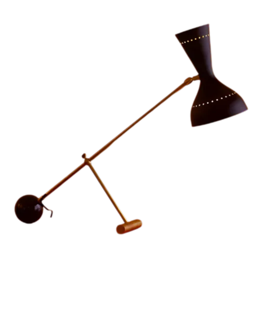 BLACK BRASS COUNTER BALANCE TABLE LAMP