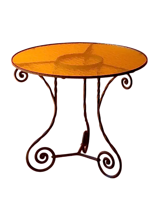 WROUGHT IRON SIDE TABLE