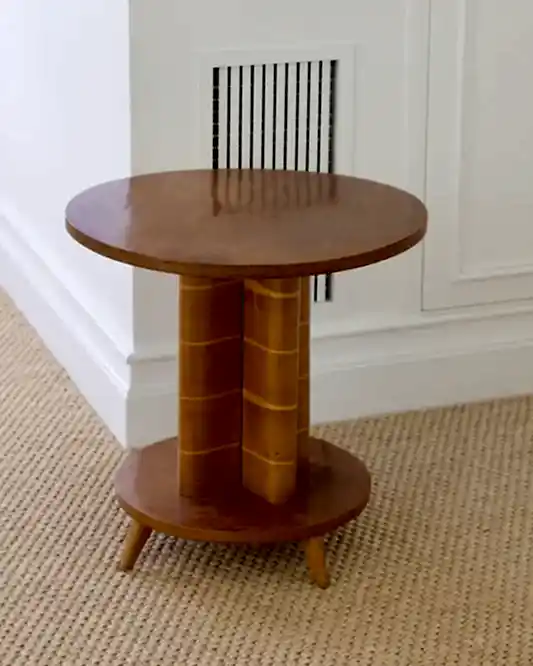 ART DECO CROSS BASE SIDE TABLE
